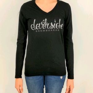 Darkside Snowboards Long Sleeve Black Noir Small